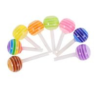 Uonlytech Accesorios para Decoración de Uñas 3d Chupa Chups Resina 25 Piezas Multicolor Efecto Brillante para Manicura DIY Salón y Uso Personal