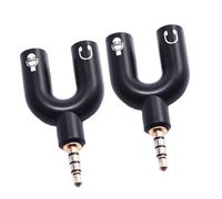 Uonlytech Adaptador Divisor de Audio 3,5 Mm para Auriculares Externos, Transmisión Estéreo Óptima, Material Plástico y Cobre, Compacto Paquete de 2 Unidades