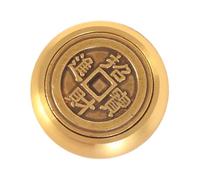 Uonlytech Adorno Antiguo de Latón, Adorno de Escritorio Dorado, Mini Portátil, para Mesa y Estanterías, Colección Antigua para Aficionados la Cultura, Decoración del Hogar