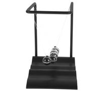 Uonlytech Adorno de Bola de Cuna de Newton Base Ondulada Negra Péndulo Científico de Acero para Decoración de Escritorio Juguete Educativo de Física para Oficina y Hogar Modelo de