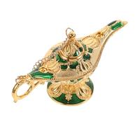 Uonlytech Adorno de Tallado Lámpara Aladín Dorada Retro para Decoración Hogar y Fiesta Regalo Elegante para Cumpleaños y Navidad Centro de Mesa Vintage para Comedor