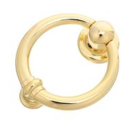 Uonlytech Aldaba de Puerta Redonda de Aleación de Zinc Vintage 3395 Imitación Oro para Entrada Llamador Clásico Metálico Resistente para Puertas de Hogar Oficina y Comercio