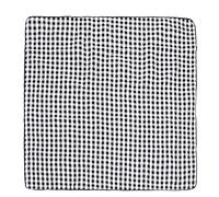 Uonlytech Alfombra de Picnic y Acolchada 2x2 M Diseño a Cuadros Negro y Blanco, Esterilla Gruesa Portátil para Camping al Aire Libre y Actividades en Jardín
