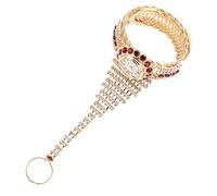 Uonlytech Anillo de Rhinestone para Mujer Vintage y Cierre Cómodo Accesorio para Ocasiones Especiales