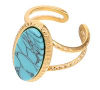 Uonlytech Anillo Ovalado Vintage Para Mujer De Alta Gama Diseño Bohemio Llamativo Cierre Ajustable Para Fiestas Estilo Western y Compromisos