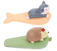 Uonlytech Animal Door Stopper Decorativo para Puertas Cuñas Anticolisión De Diseño De Dibujos Animados para Seguridad Infantil Erizo 2 Piezas*2