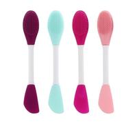 Uonlytech Aplicadores Fáciles de Llevar y Aplicar de Mascarilla Facial de Silicona de Doble Cabeza 4piezas Capas Finas Color Aleatorio para Cuidado y Belleza Facial