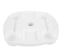 Uonlytech Bandeja para mesa con sombrilla para piscina, portavasos y compartimento para refrigerios, plástico blanco, fijación segura, para camping