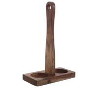 Uonlytech Bandeja para molinillo de sal y pimienta: Base de 2 ranuras con asa, soporte de madera para molinillo de pimienta, reposa accesorios, organizador de cocina, protector de mesa.