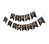 Uonlytech Bandera De Año Decorativa De Banderines De Papel Artículos Para Fiestas De Año Para Decorar Ventana o Jardín Celebraciones De