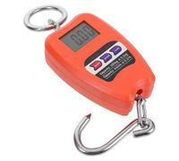 Uonlytech Báscula Digital Colgante 200kg para Equipaje con Gancho Portátil Naranja, Escala Electrónica Industrial Precisa y Compacta para Pesaje de Pesca y Alimentos