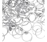 Uonlytech Bases para Anillos Ajustables de Color Claro 100 Pcs para Manualidades DIY Soporte de Anillo en Blanco para Joyería Bandejas Planas para Hacer