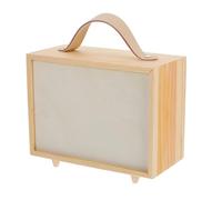 Uonlytech Baul Para Juguetes De Madera Natural Caja De Decorativa Con Tapa Deslizante Organizador De Sala