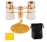 Uonlytech Binoculares Vintage Compactos para Ópera y Conciertos con Cadena y Funda Protectora y Portátiles para Adultos Prismáticos Elegantes para y Observación