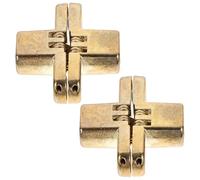 Uonlytech Bisagra Oculta de Aleación de Zinc Gruesa 2 Piezas sin Tornillos Bisagra Silenciosa Plana para Puertas de Hojas Sueltas Adecuado para Muebles Encimeras y Proyectos de