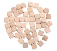 Uonlytech Bloques Cuadrados de Madera 16Mm, 50 Dados en Blanco para Actividades de Bricolaje y Desarrollo del Pensamiento Creativo Infantil