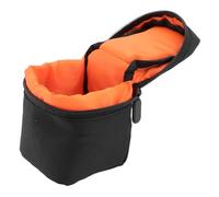 Uonlytech Bolsa De Accesorios para Fotografía 3 Unidades para Lentes De Cámara Minibolsa para Almacenamiento Digital Cuadrada Impermeable Portátil De Poliéster Negro