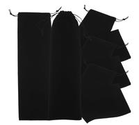 Uonlytech Bolsa de Almacenamiento de Viaje para Rizador y Plancha de Pelo, 5 Piezas de Tela Suave de 12 X 44 Cm, Cierre de Cordón, Organizador Portátil para Herramientas de Belleza