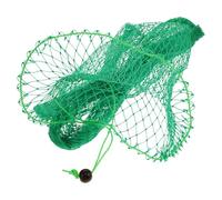 Uonlytech Bolsa de Pesca Portátil de Nylon Verde Cordón, Red de Reemplazo Plegable y Resistente para Almacenamiento y Pesca en Exteriores