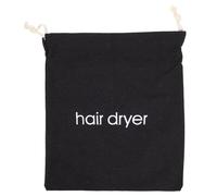 Uonlytech Bolsa Organizadora para Secador de Pelo Cordón, Tamaño 33x30 Cm, Tela de Lona Negra, Bolsa de Almacenamiento Resistente para Hogar, Hotel y Viaje, Organizador Práctico