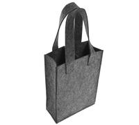 Uonlytech Bolsa para Botella de Vino Asa, Fieltro Gris Mediano 24X18X8.5 CM, Reutilizable y Portátil, Adecuada para Transportar Botellas en Eventos y Fiestas