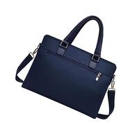 Uonlytech Bolso De Mano Portátil para Hombre Tela Oxford Azul Maletín De Negocios con Gran Capacidad y Diseño Antirrobo para Trabajo y Viaje Diario