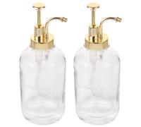 Uonlytech Botella de Jarabe de Vidrio Vertedor y Bomba 2 Piezas para Dispensar Miel y Jarabes en Cocina y Cafetería Material Duradero