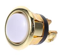 Uonlytech Botón Pulsador de Timbre para Puerta Cable, Interruptor Redondo Chapado en Oro, Resistente y Duradero Luz Led, Reemplazo para Timbre Tradicional en Hogar