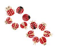 Uonlytech Broche de Alfiler Pecho Insecto Creativo, Conjunto de 12 Broches de Mariquita y Escarabajo, Accesorios de Moda para Mujer y Niña en Fiestas y Eventos, Diseño Colorido y Tamaño