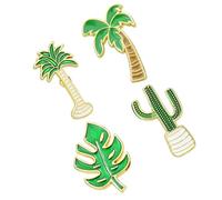 Uonlytech Broche de Dibujos Animados 4 Piezas Diseño de Hoja, Aleación Resistente, Accesorios para Ropa y Bolso, Adecuado para Fiesta y Uso Diario, Colección Colorida y Varios estilos