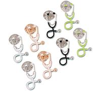 Uonlytech Broche de Dibujos Animados Forma de Estetoscopio para Enfermeras y Doctores, Aleación Práctica y Atractiva, Pack de 8 Piezas para Ocasiones Casuales y Formales