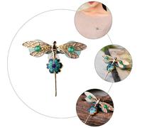 Uonlytech Broche de Libélula Creativo de Metal Estilo Étnico, Pin de Solapa para Mujer, Accesorio Decorativo de Tela Vintage, Obsequio Original para Bodas y Fiestas