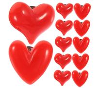 Uonlytech Broches de Solapa de Resina Forma de Corazón Rojo 12 Piezas 6 Corazones Besos y 6 Corazones Puntiagudos Broches Decorativos para Ropa Mochilas y Regalos de San Valentín para