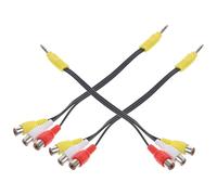 Uonlytech Cable Adaptador Av Hembra 3.5mm a 3 Conectores para Tv Receptor y Satélite Cable Audio Vídeo 3 Piezas Cabezal Extendido de 18mm y Sonido para Dispositivos Electrónicos