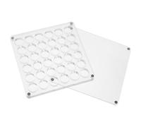 Uonlytech Caja de Almacenamiento Acrílica de 1.2 Cm 36 Compartimentos Portátil y Fácil de Guardar para Piedras y Minerales para Colecciones y Tocadores