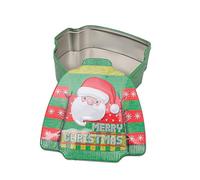 Uonlytech Caja de Hojalata para Dulces y Galletas Diseño de Suéter Navideño Color Verde Material Metálico Resistente Organizador Decorativo Adecuado para Fiestas Almacenamiento Seguro