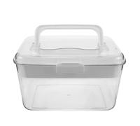 Uonlytech Caja de Medicamentos Portátil Transparente con Asa Organizador Plástico para Botiquín Familiar Estuche para Guardar Pastillas y Artículos de Primeros Auxilios Almacenamiento