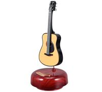 Uonlytech Caja de Música Giratoria de Guitarra Retro, Adorno Decorativo para Hogar y Oficina, Manualidades Cajas de Música, Exhibición de Colección, Obsequio Personalizado para Cumpleaños,