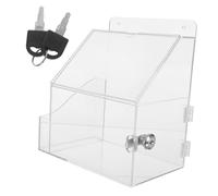 Uonlytech Caja de Votación Transparente de Acrílico con Cerradura y para Letrero Contenedor Compacto y Resistente para Donaciones Rifas y Votaciones Oficina