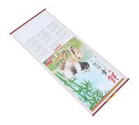 Uonlytech Calendario Colgante de Papel Estilo Oriental Elegante 2027 Año Cabra Calendario Anual Resistente para Adorno del Hogar