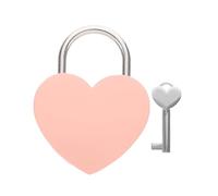 Uonlytech Candado Pequeño en Forma de Corazón Rosa de Aleación de Zinc con Llave, Adecuado para Mochilas y Bolsos de Viaje, Protege Tus Objetos Personales con Estilo