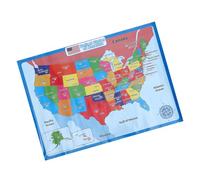 Uonlytech Cartel Educativo Infantil Mapa De Estados Unidos Para Aprendizaje Casa y Preescolar Póster y Resistente Para Niño Niña y Niñas Decoración Educativa Para Guardería y Aula