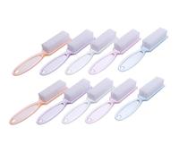Uonlytech Cepillo para Limpiar Uñas Mango Ergonómico de Plástico, Cerdas de Nailon Flexibles, 10 Piezas para Manos y Pies, Herramienta de Limpieza y Exfoliación Profesional para Manicura