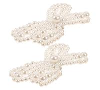 Uonlytech Clip para Zapatos Mujer con Perlas Hebilla Decorativa Desmontable para Tacones Altos Adorno de Moda para Boda y Fiesta Elegante Accesorio para Zapatos Ligero y Único