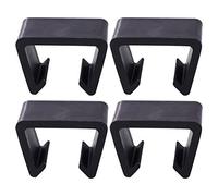 Uonlytech Clips para Muebles de Ratán Negro, 4 Piezas de Plástico Resistentes y Fáciles de Quitar para Sofá Modular en Sala o Tienda
