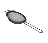 Uonlytech Colador de Acero Inoxidable Negro Mango Recto Cedazo Ancho para Cocina Utensilio Doméstico Ligero y Resistente 1 Unidad Adecuado para Tamizar Harina y Azúcar en Hogar