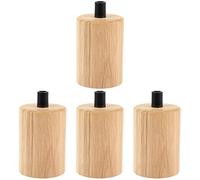 Uonlytech Colgante 4 Piezas Portalámparas De Madera Titular De La Lámpara De Araña Lámpara De Bricolaje Suministros De Luz De Bricolaje Candelabro De Luz El Plastico Vela E27 Extensor