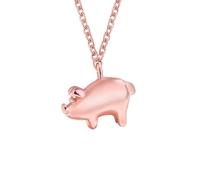 Uonlytech Collar de Mujer Colgante de Cerdo en Aleación, Diseño Único de Animal, Cadena Larga Adecuado para Negocios y Eventos de Relaciones Públicas