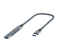 Uonlytech Concentrador USB 3.0 Portátil Adaptador USB para Portátil Conexión Rápida Expansión De Puertos para Teclado Ratón Color Negro