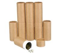 Uonlytech Contenedor Redondo De Papel Kraft De 50 Ml Para Botellas De Aceite Esencial y Conos De Incienso, Caja Práctica y Ecológica Para Guardar y Transportar, Tamaño Mediano Para Uso Diari